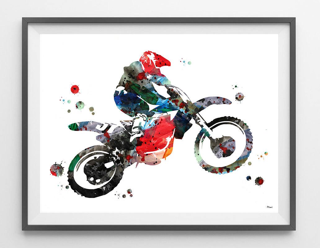Motocross Bike Jump Freestyle New Giant Wall Art Print Picture Poster